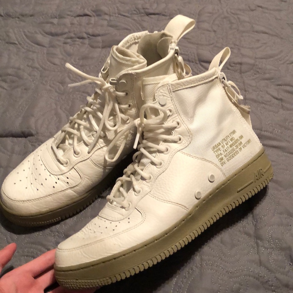 Ivory Olive SF Air Force 1 Mid